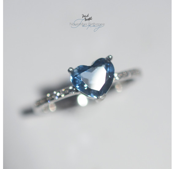 Chapter Thirteen-London Blue Topaz Happy Heart Ring